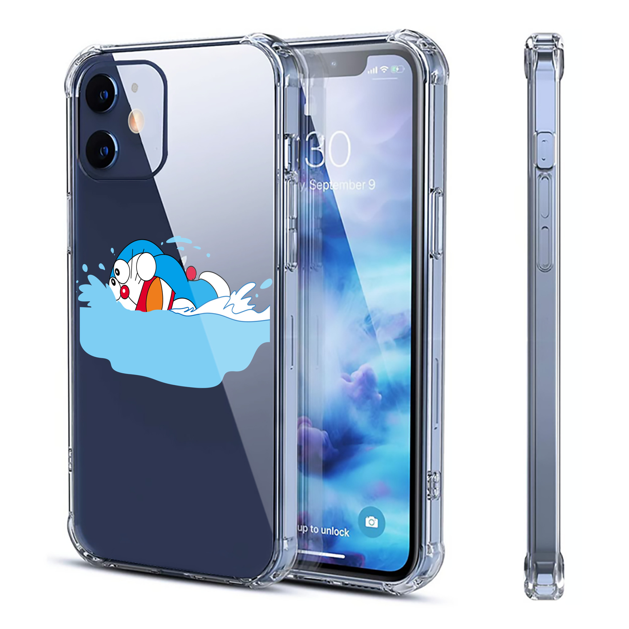 （画像用） ドラえもん Doraemon 【iPhone 12シリーズ対応】透明スマホケース（クリアソフトケース）